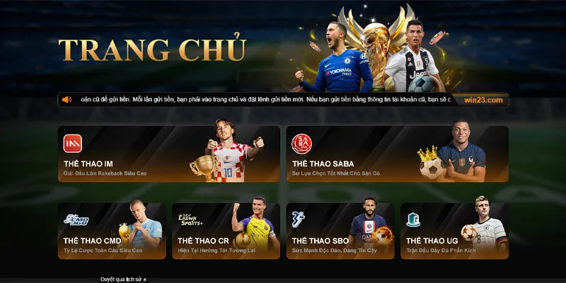 Sảnh cá cược thể thao 23WIN